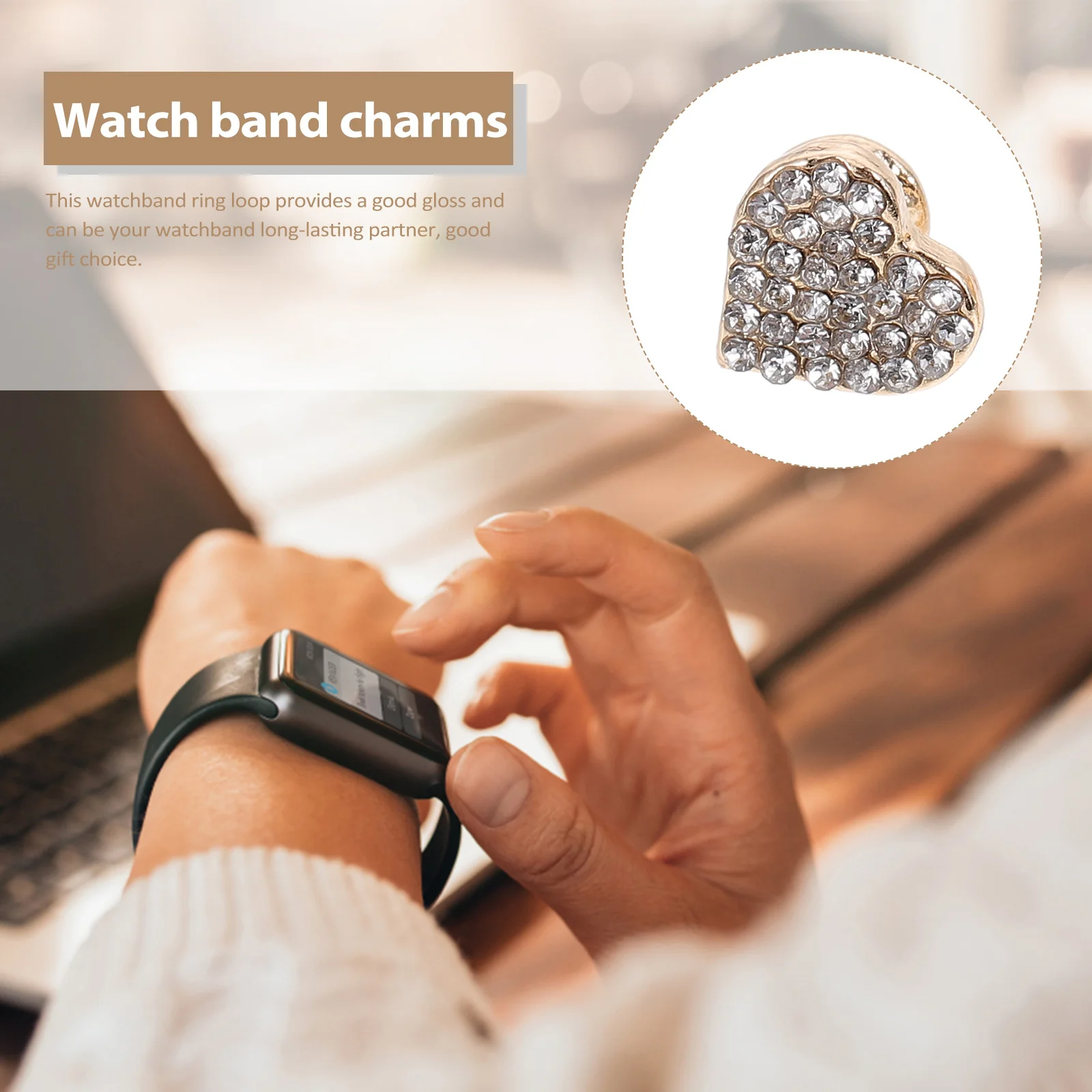 3-delige riem studs horlogeband ornament decoratieve charme bandjes metalen ring horloges