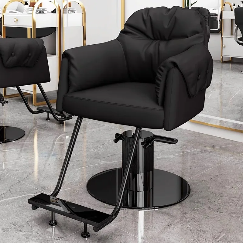 

Modern Makeup Barber Chairs Metal Liftable Perm Hair Dyeing Barber Chairs Hairdressing Salon Furniture Poltrona Barbiere Lslfy