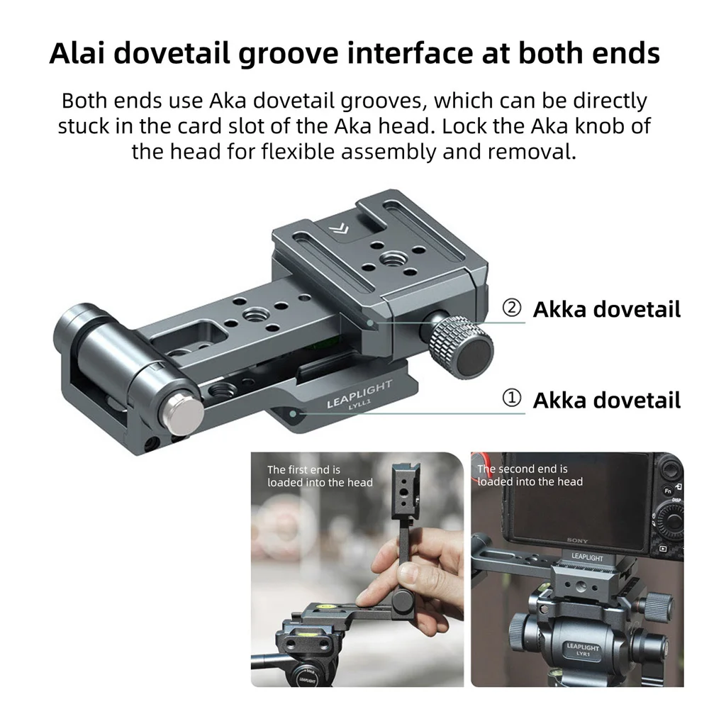 LEAPLIGHT Folding Camera L Holder Quick Release Plate w Arca Dovetail Base 1/4 ColdShoe for DSLR SLR Camera Tripod Video Bracket