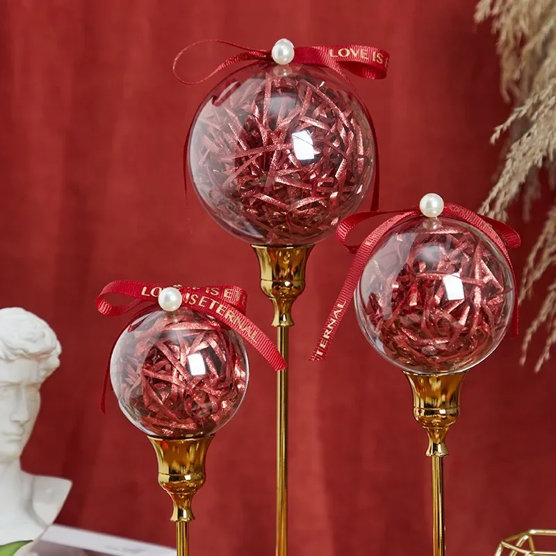 

20/30Pcs Starry Sky Ball Candy Box Acrylic Pearl Handles Gift Boxes Wedding Packaging Baby Shower Party Favor Supplies