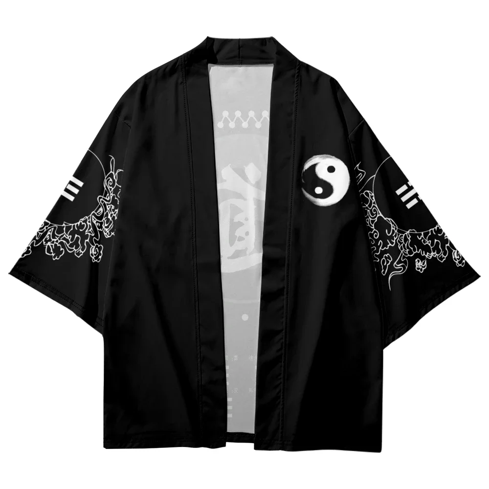 Samurai Haori Japanese Traditional Chinese Style Print Kimono Cardigan Cosplay Women Men Yukata Plus Size 6XL