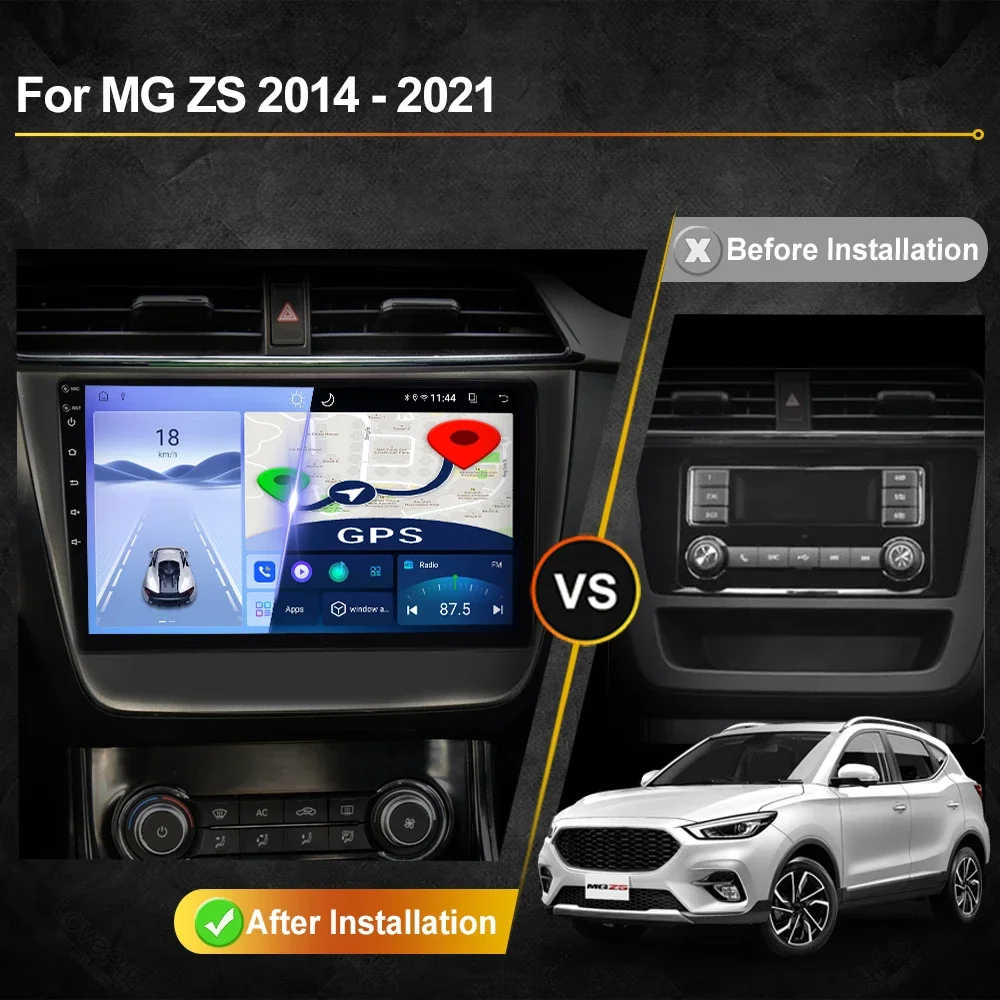 For MG ZS 2014 - 2021 Android Car Radio Automotive Multimedia Video Player GPS Navigation Carplay Touch Screen Auto Stereo WIFI