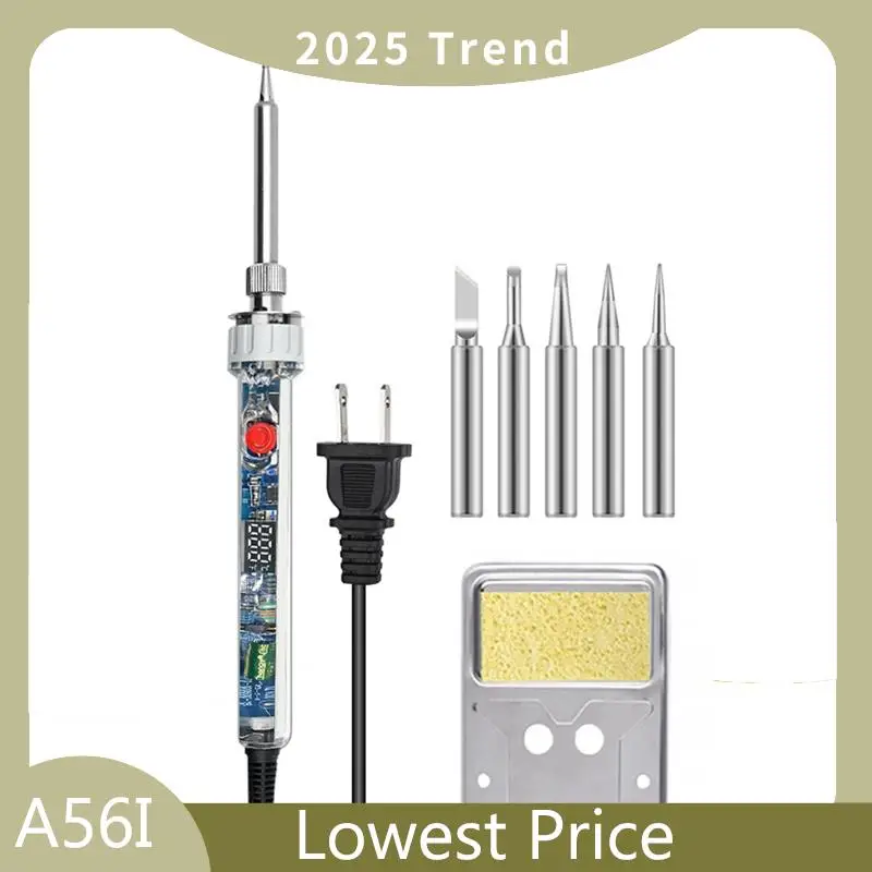 Электрический паяльник ABDD 90 Вт P907, регулируемая температура, ЖК-цифровой дисплей с переключателем, сварочные инструменты для ремонта