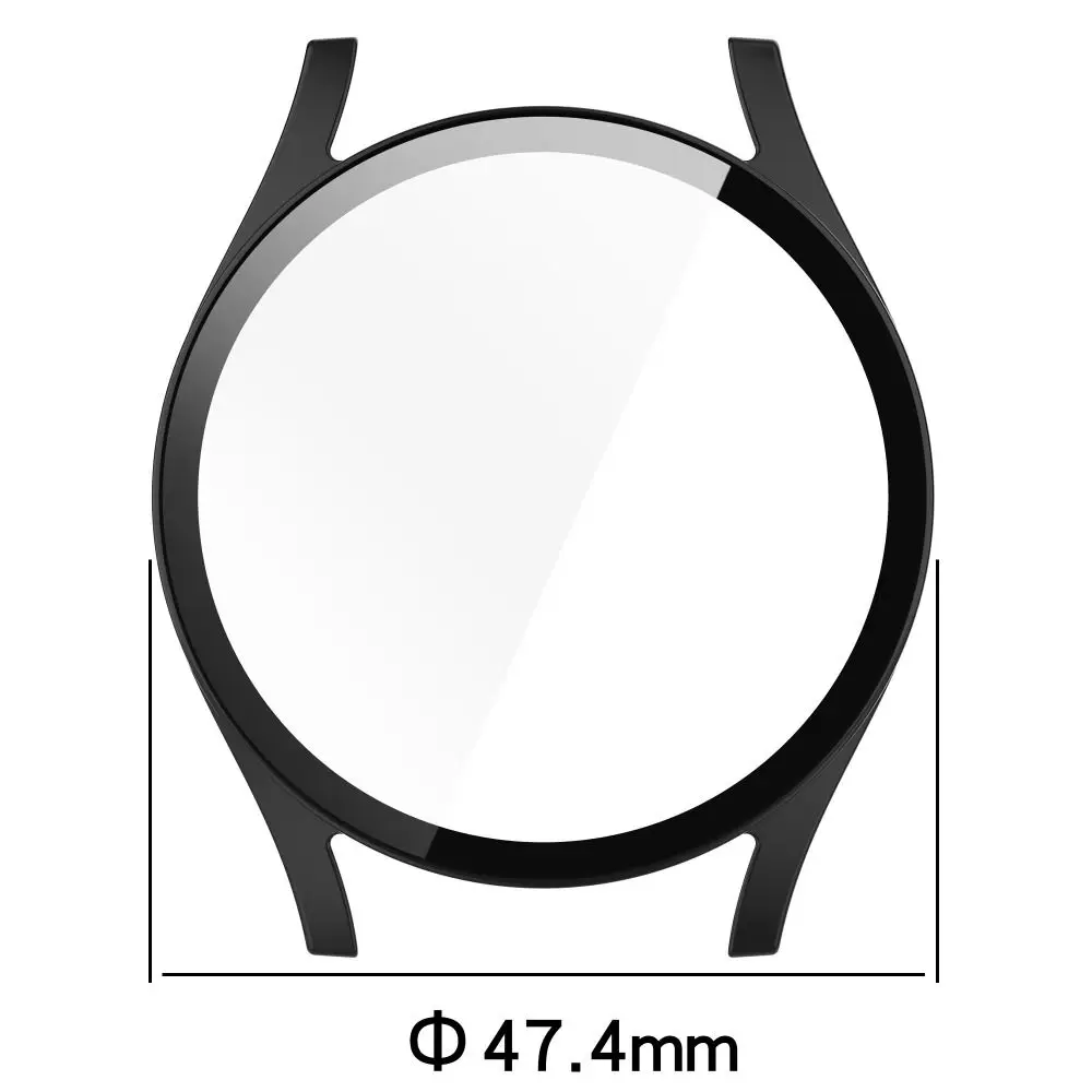 PC+Tempered Protective Case Anti-Scratch Smart Watch Screen Protector Accessories for Samsung Galaxy Watch 7 40/44MM