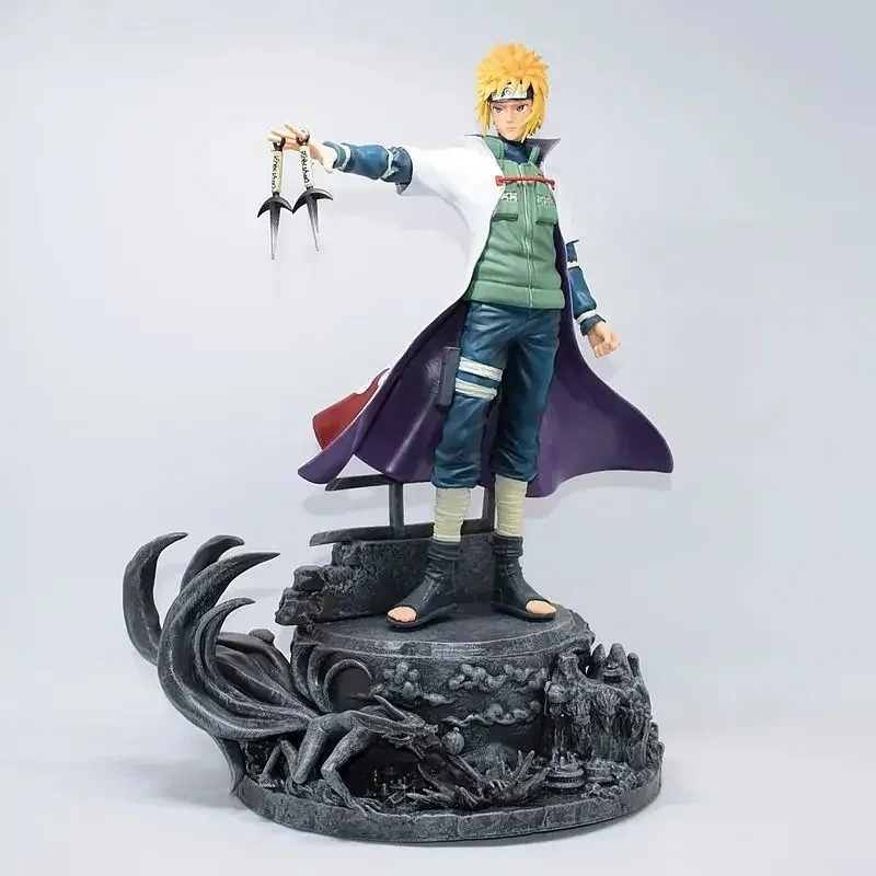 

32CM Anime Naruto Namikaze Minato Uzumaki Naruto Full-Length Portrait GK PVC Action Figure Collectible Model Doll Toy 31cm BOX