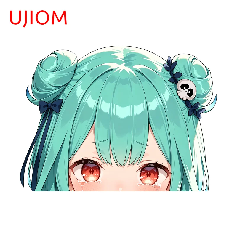 UJIOM Hololive Uruha Rushia Peeking Wall Sticker Enchanting Tendy Scratch Proof Graphic Decal Suitable For Living Room Decor