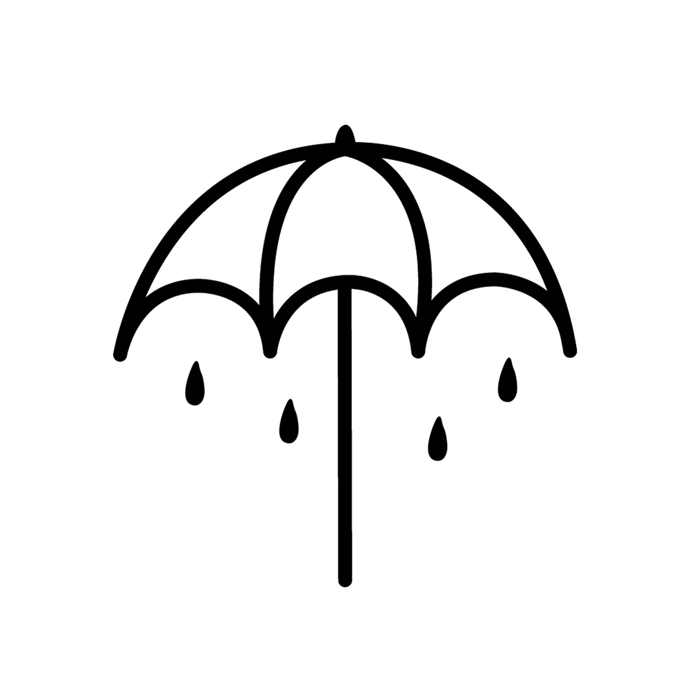 Bring Me The Horizon Decal Umbrella Vinyl Art Stickers Minimalist Umbrella Decals Car Window Laptop Sticker Decoration