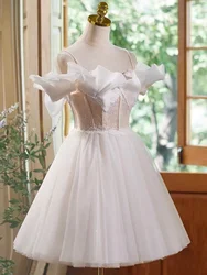 Coming-of-Age Ceremony Outing Dress Little Light Wedding Dress Celebrity Vocal Graduation Short Fairy Evening Dress