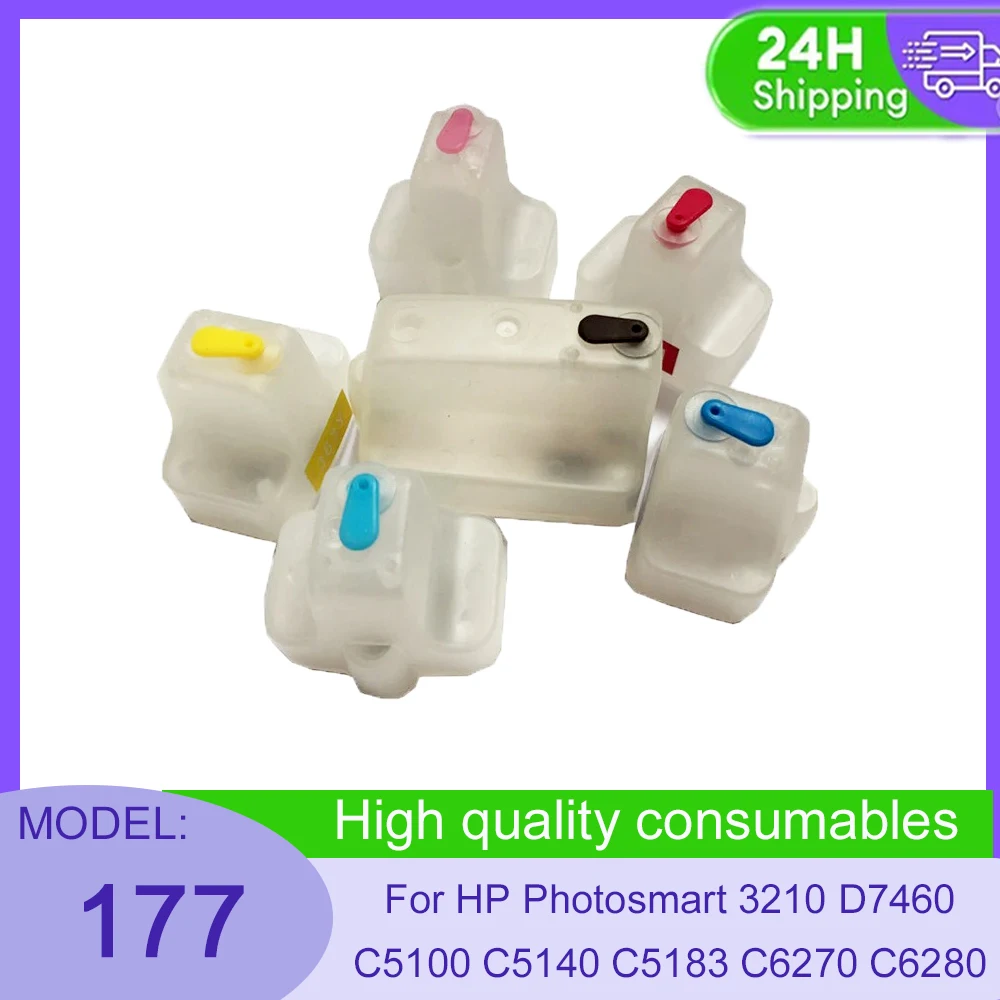 Vilaxh recargable cartuchos de tinta para hp 177 para hp Photosmart 3210 D7460 C5100 C5140 C5183 C6270 C6280 C6180 C6183 C7170
