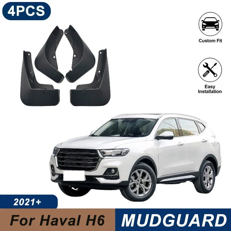 4PCS Car Mud Flaps For Haval H6 China Chic Edition 2021+ Waterproof Anti-Splash Fender Mudguards Auto Exterior Accessories