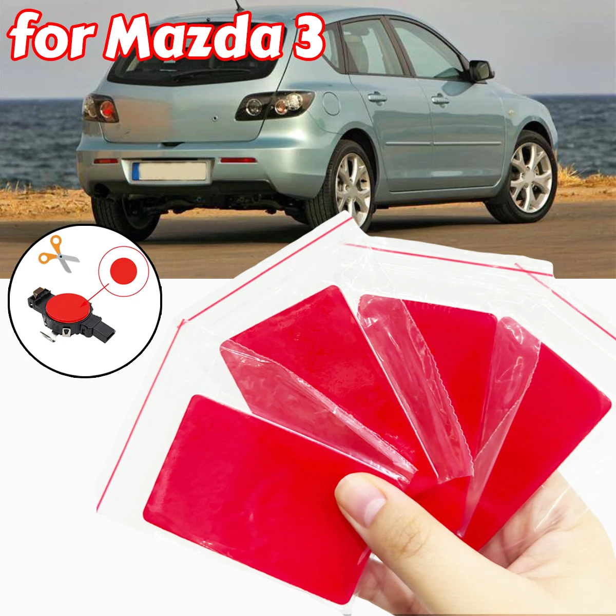 For Mazda 3 2003-2019 Rain Light Sensor Gel Adhesive FILM Silicone Cushion Pad Windscreen Windshield Chip Tape Accessories Parts