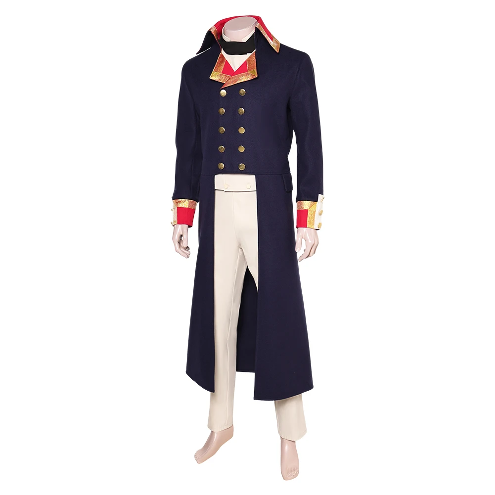 Costume de Déguisement de Napoléon pour Homme Adulte, Ensemble d'Uniforme, Chapeau de Napoléon, Tenue de Carnaval d'Halloween, Trempé