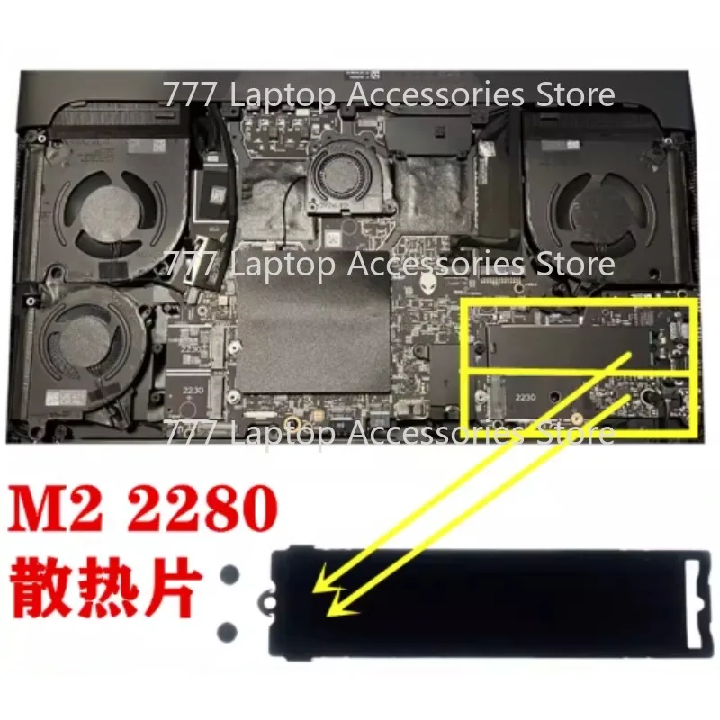 New M.2 2280 SSD Heatsink Bracket Thermal Plate For  Alienware M16 R2 Laptop
