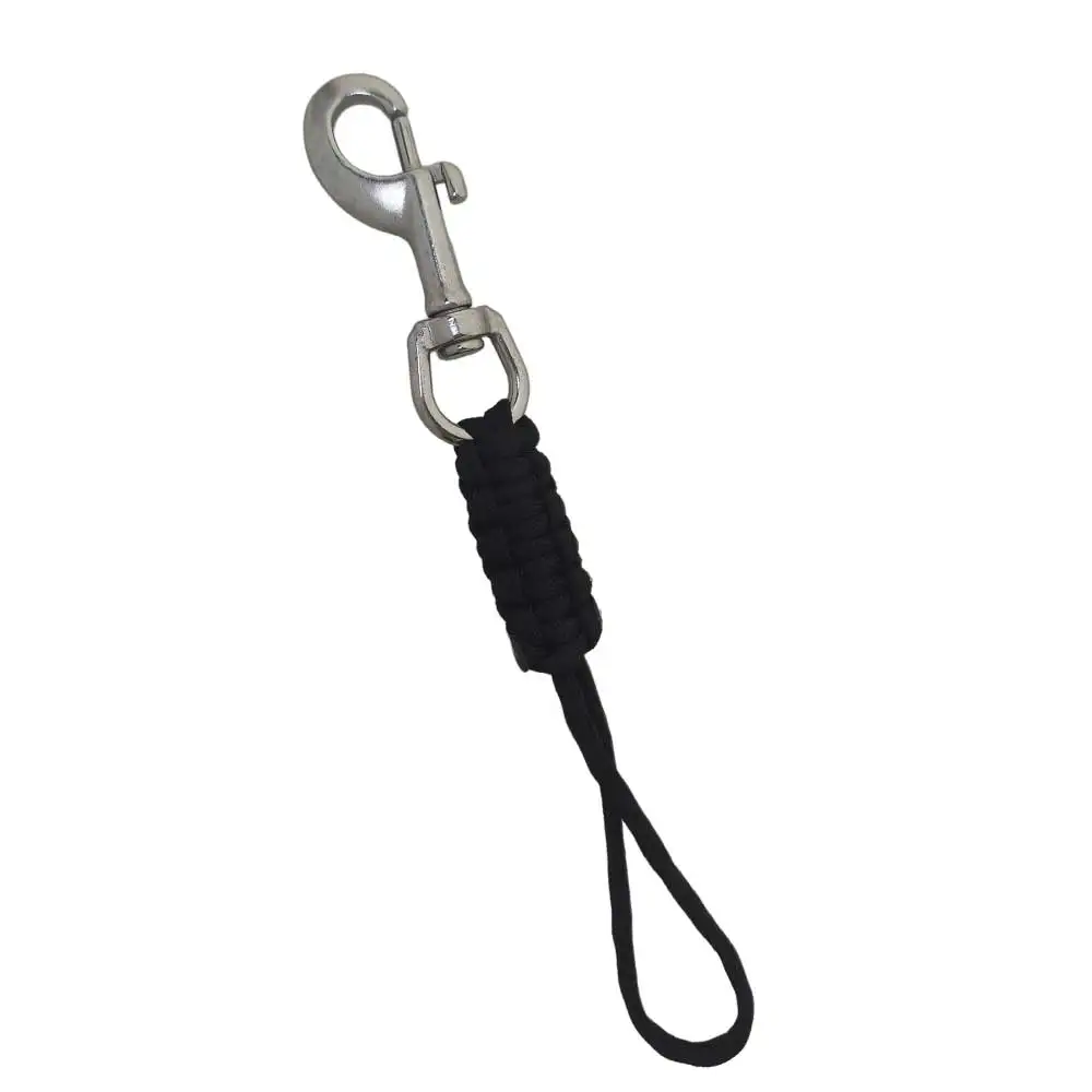 316 Edelstahl Tauch-Schwenkhaken Sicherheitsleine für Tauchgeräte BCD Anti-Verlust-Seil für Taschenlampe Kamera SMB Halterung – Detail 3