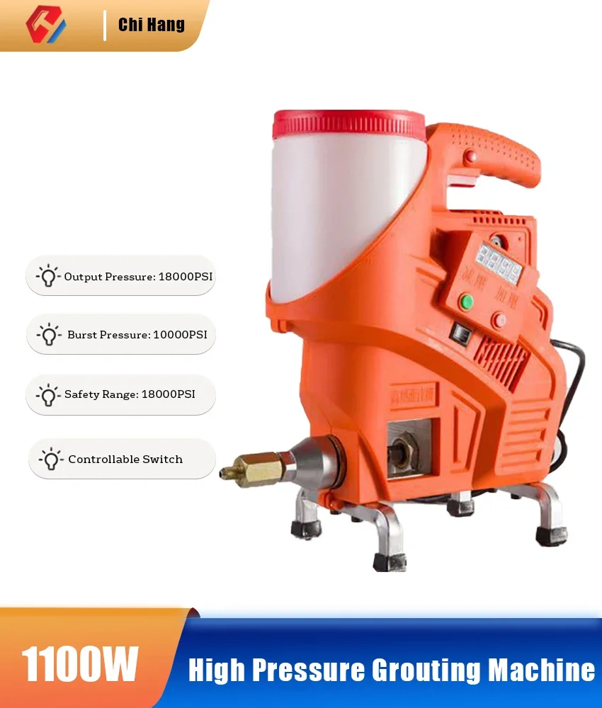 W-8200 Intelligent Remote Control Type High Pressure Grouting Machine 220V/1100W Electric Waterproof Leak-Mending Machine