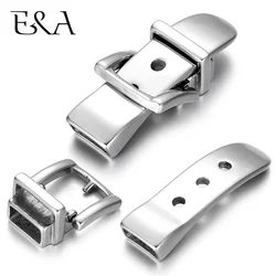 316L Stainless Steel Adjustable Buckle Closure Clasp DIY Bracelet Components Simulated Watch Band 11*5mm Jewelry Making Findings