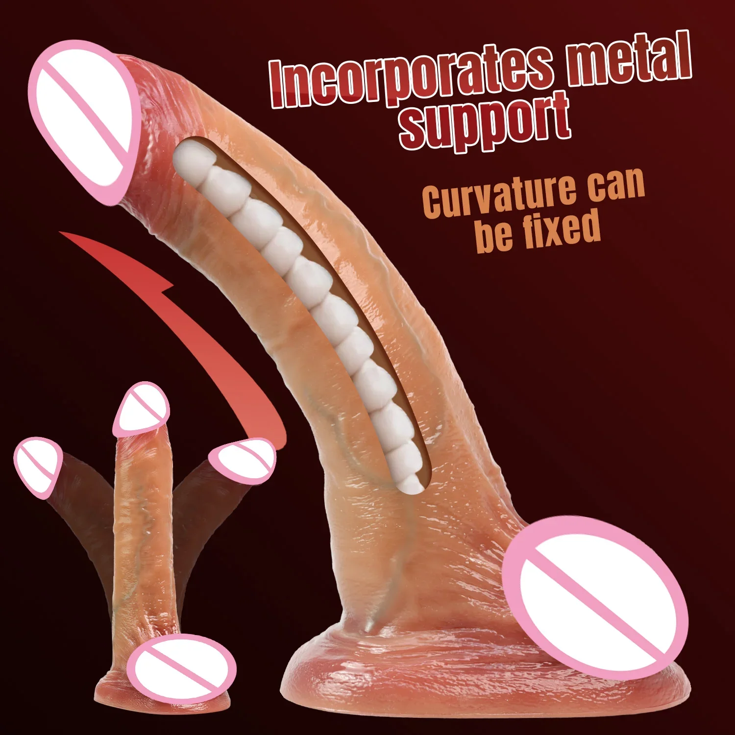 Realistic Dildo Skin Sliding Penis Adult Sex Toys Anal Plug for Women Masturbation Penetration Anal Huge Dildos Shape-able Dick - view 2