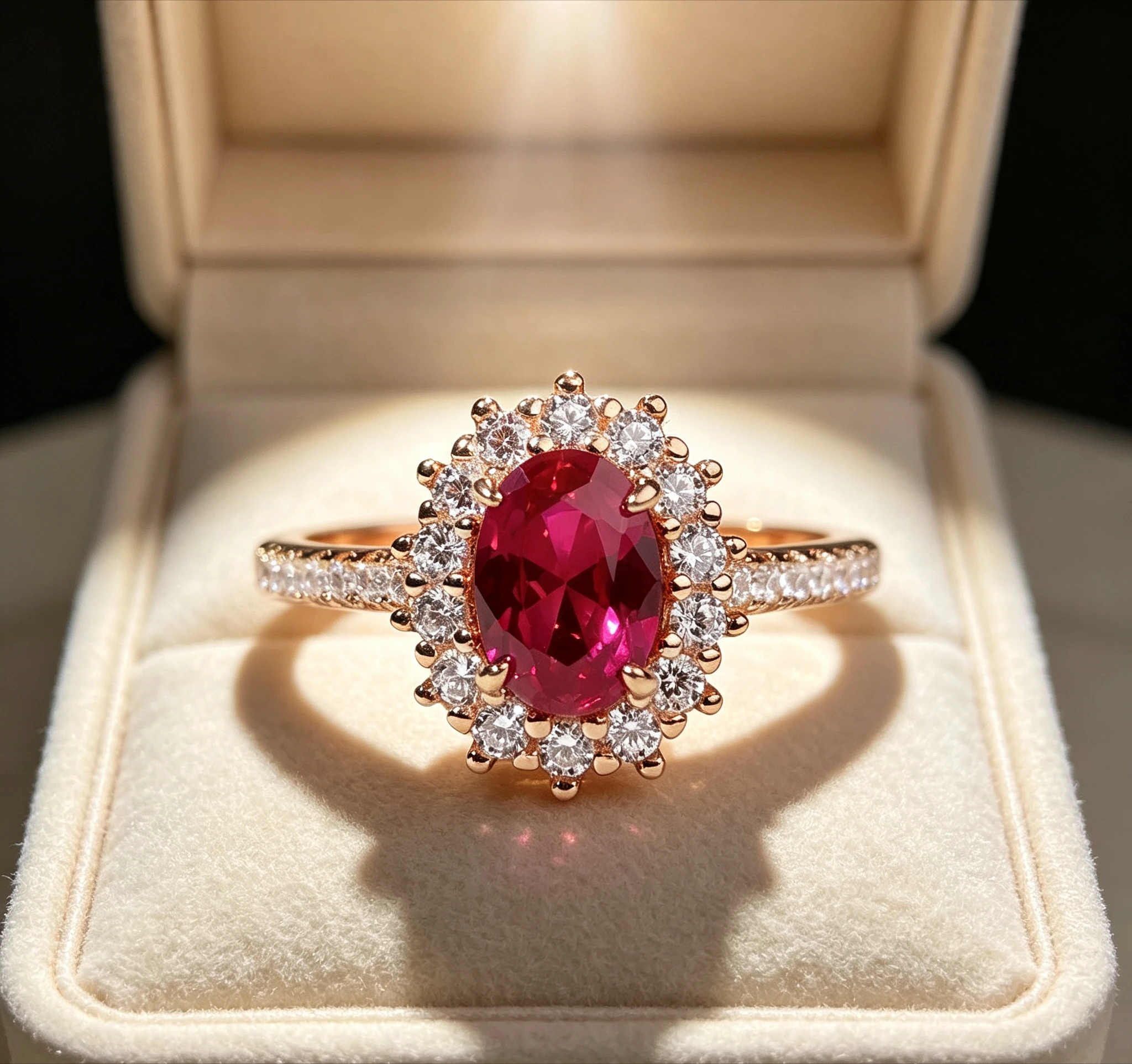 PT950 platinum - pigeon blood red ring, women's ruby zirconium ring, pigeon egg ring Giving gifts for friends