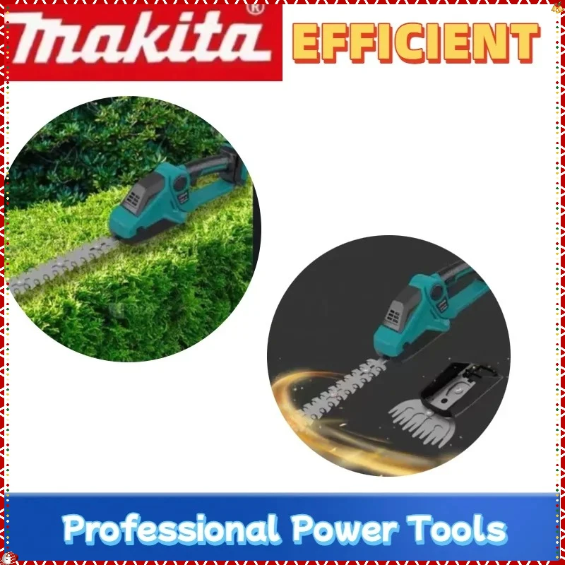 

Makita Cordless Hedge Trimmer 2-in-1 Mini Handheld Electric Grass Shears Operated Shrubbery Trimmer for Garden for 18V Battery