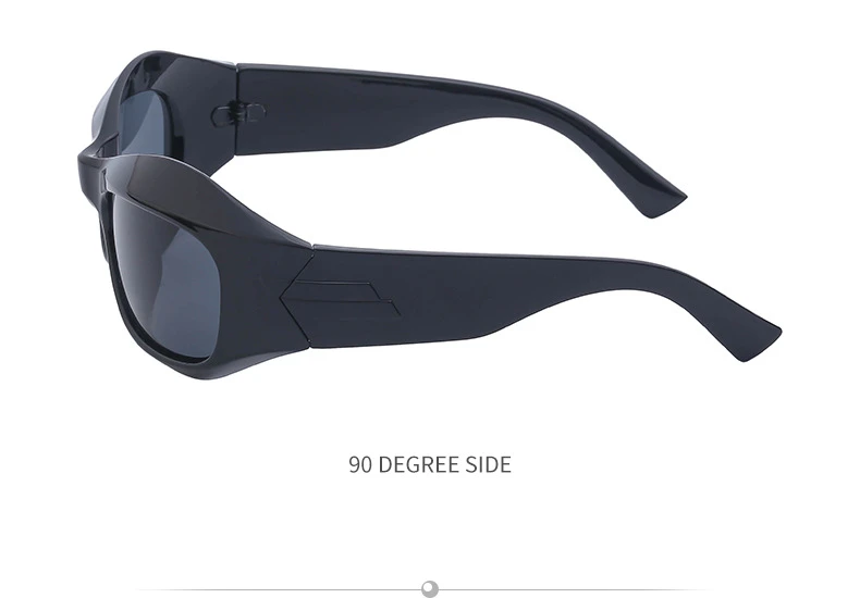 Übergroße Y2K Punk Sonnenbrille für Damen und Herren Neue 2000er Vintage Trend Steampunk Sonnenbrillen Sport-Schildbrille UV400-Schutz – Detail 21