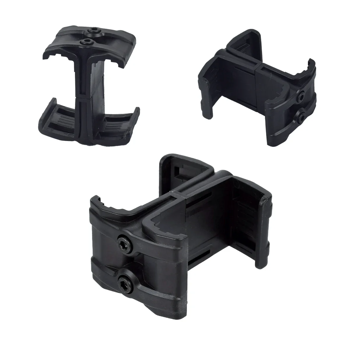 Universal Clip Rifle Dual Parallel Airsoft Link Round 9mm .40 .22LR Speed Tactical Nylon Clamp Mount Loader Hunting Accessories