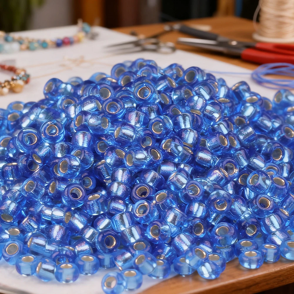 

100g Miyuki Round Beads Metallic Transparent Dye Core Series Japan Glass Seed Beads for Jewelry Making