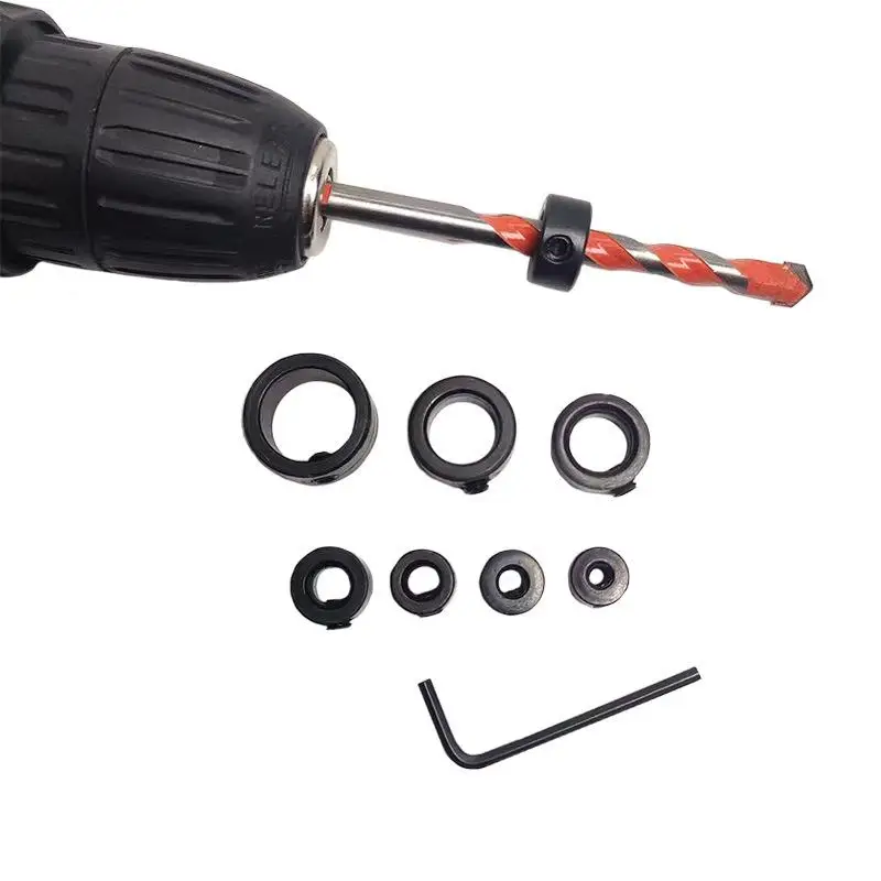 

Набор ограничителей глубины сверления из нержавеющей стали, 8 размеров, с шестигранным ключом для сверления по дереву и металлу