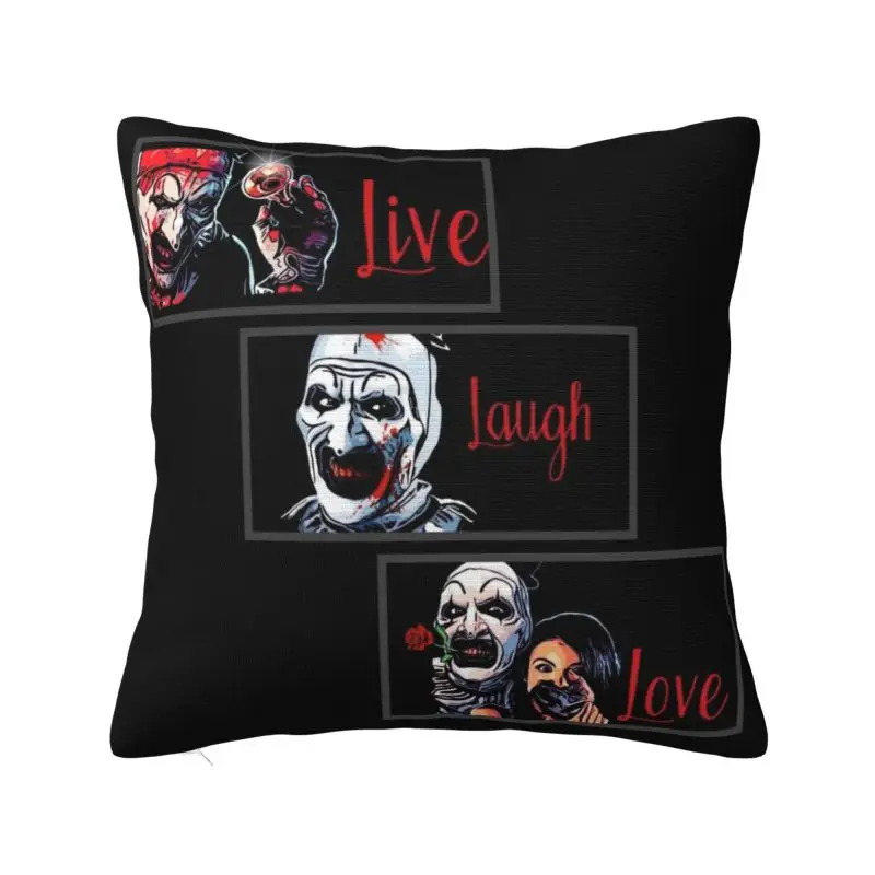 Custom T-Terrifiers Horror Movie Square Pillow Cover Home Decor 3D Double Side Print Cushion Cover for Sofa