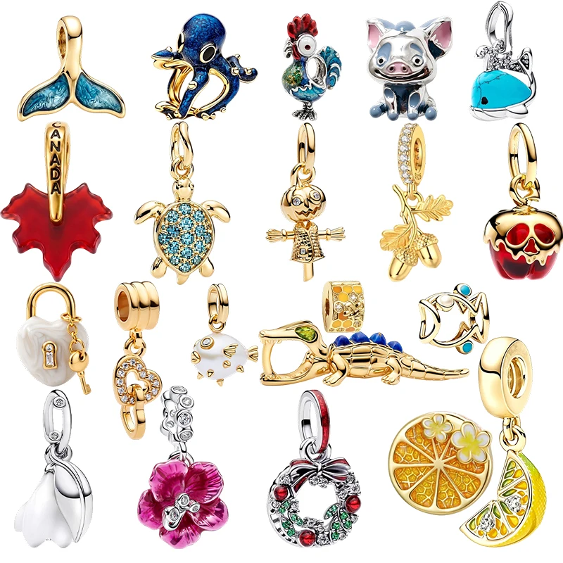 Original-Charm-Perle, Vogelscheuchen-Anhänger, Frische Zitrone & Ahornblatt-Charm, Ballonhund-Charm-Perle, Passend für Anhänger-Armbänder, Damenschmuck