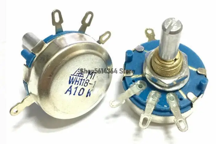 WH118-1 2W A470R 680R 1K 2.2K 4K7 10K 22K 33K 47K 100K 220K 680K 1M Carbon Film Potentiometer w Switch 25MM Shaft Length 1pc