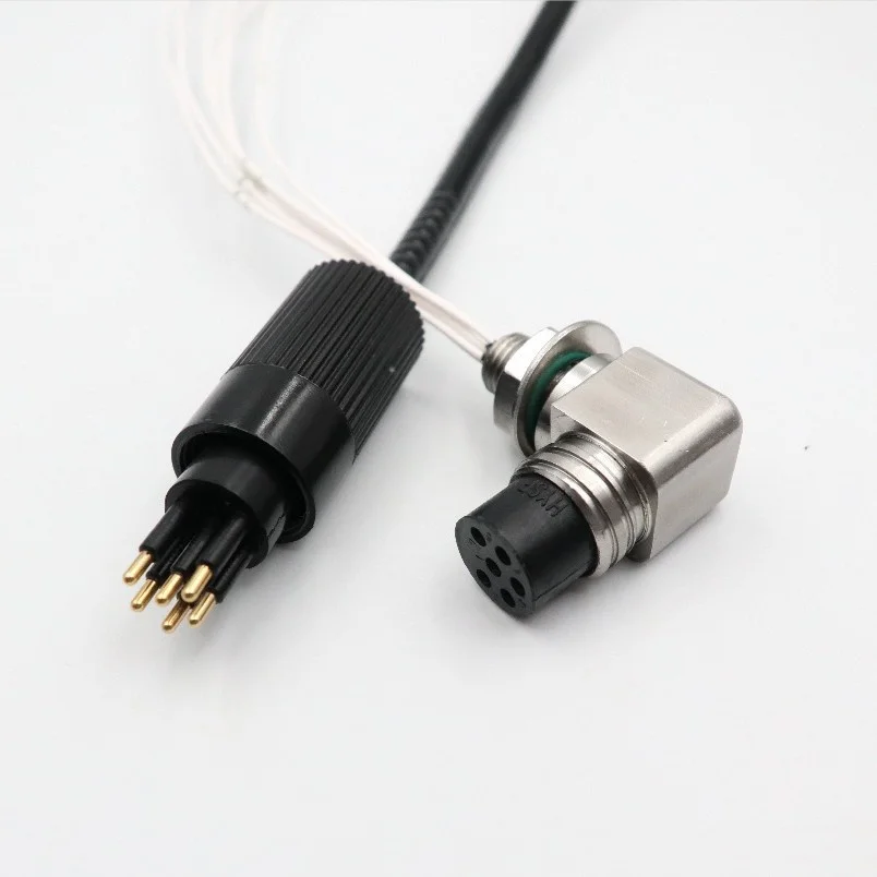 Water-Tight Right-Angle Connector 316L Stainless Steel Housing 2-16 Pins for ROV Underwater Equipment Limited Installation