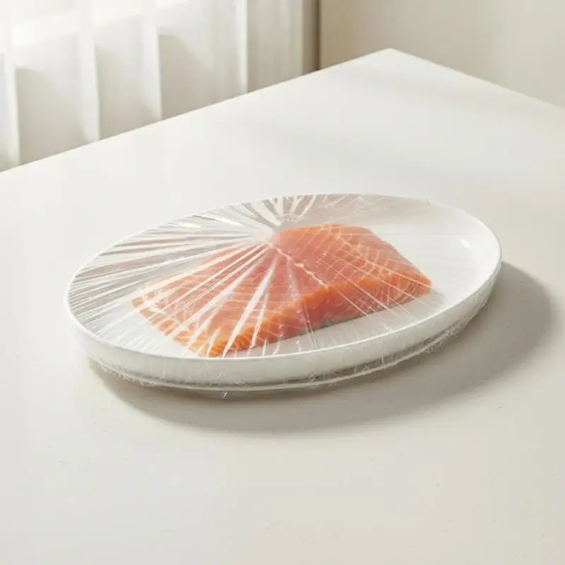 300Pcs PE Cling Film Stretchable Bowl Covers Elastic Food Wraps for Household Use Fresh Keeping Kitchen Tools