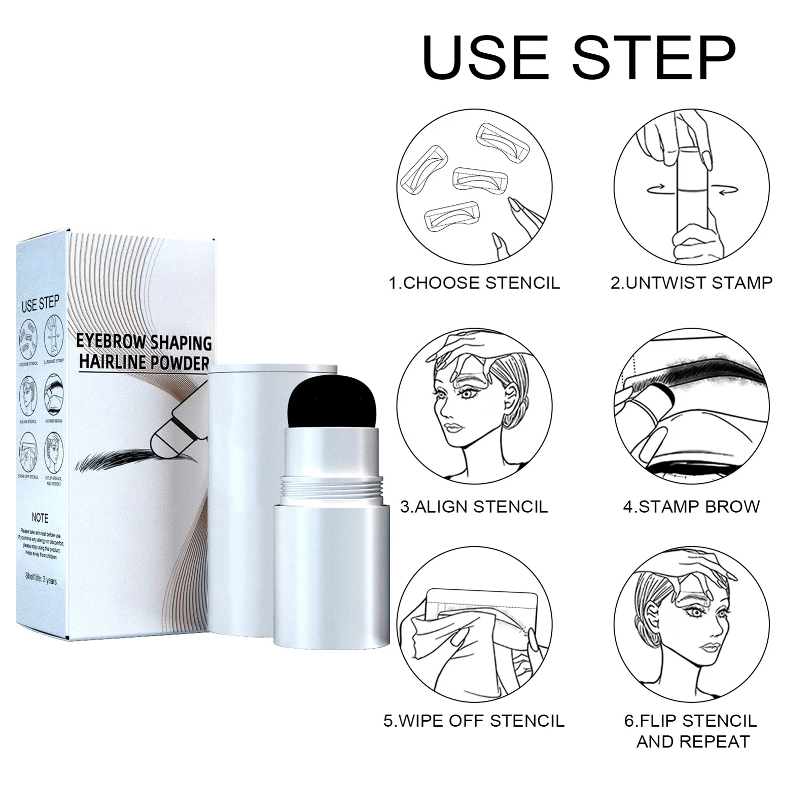 Eye Brow Stempelen Kit Waterdicht Wenkbrauw Shaper Draagbare Brow Stempel Kit Met 10 Stencils Langdurige Haar Lijn Shadow stempel Voor