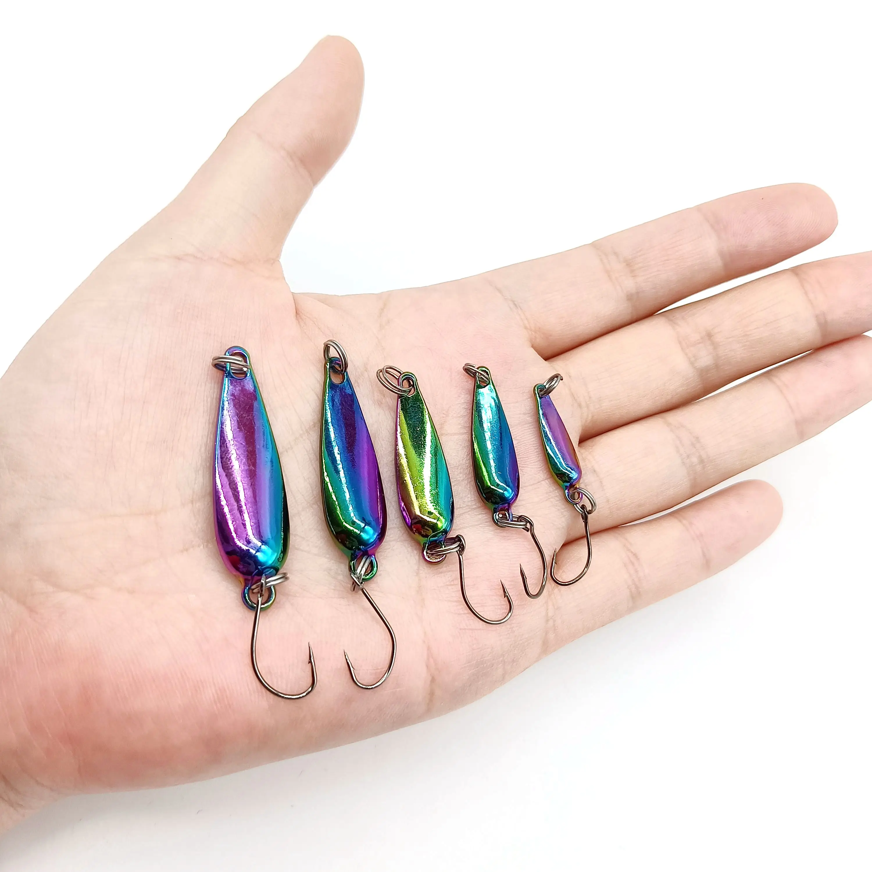 DUODUOYU 1PCS Metal Spinner Spoon Fishing Lures 1.1g/2.2g/3.5g/5g/7g Isca Artificial Hard Baits Bass Saltwater Fishing Tools