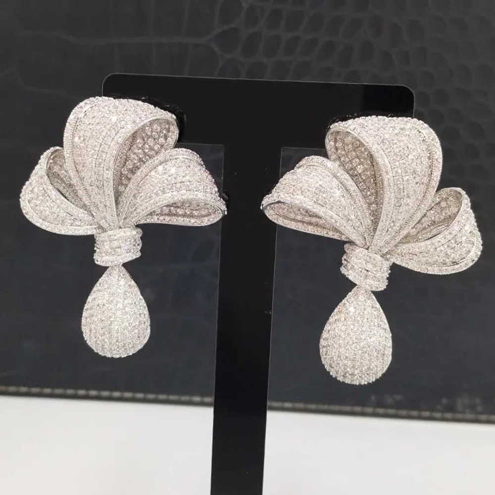 

Kellybola новые модные серьги-подвески с бантом для женщин, женский подарок на годовщину, ювелирные изделия, оптовая продажа, ювелирные изделия на день Святого Валентина