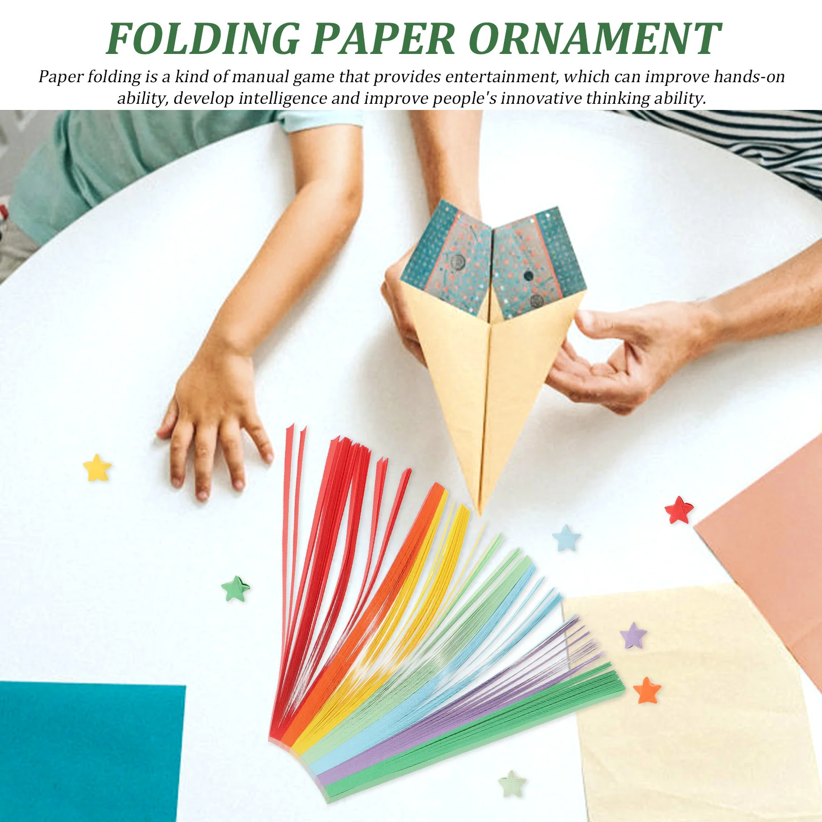 กระดาษสีสำหรับงานฝีมือ DIY กระดาษพับดาว งานฝีมือรักษ์โลก สำหรับตกแต่งบ้าน ศิลปะ กระดาษสี