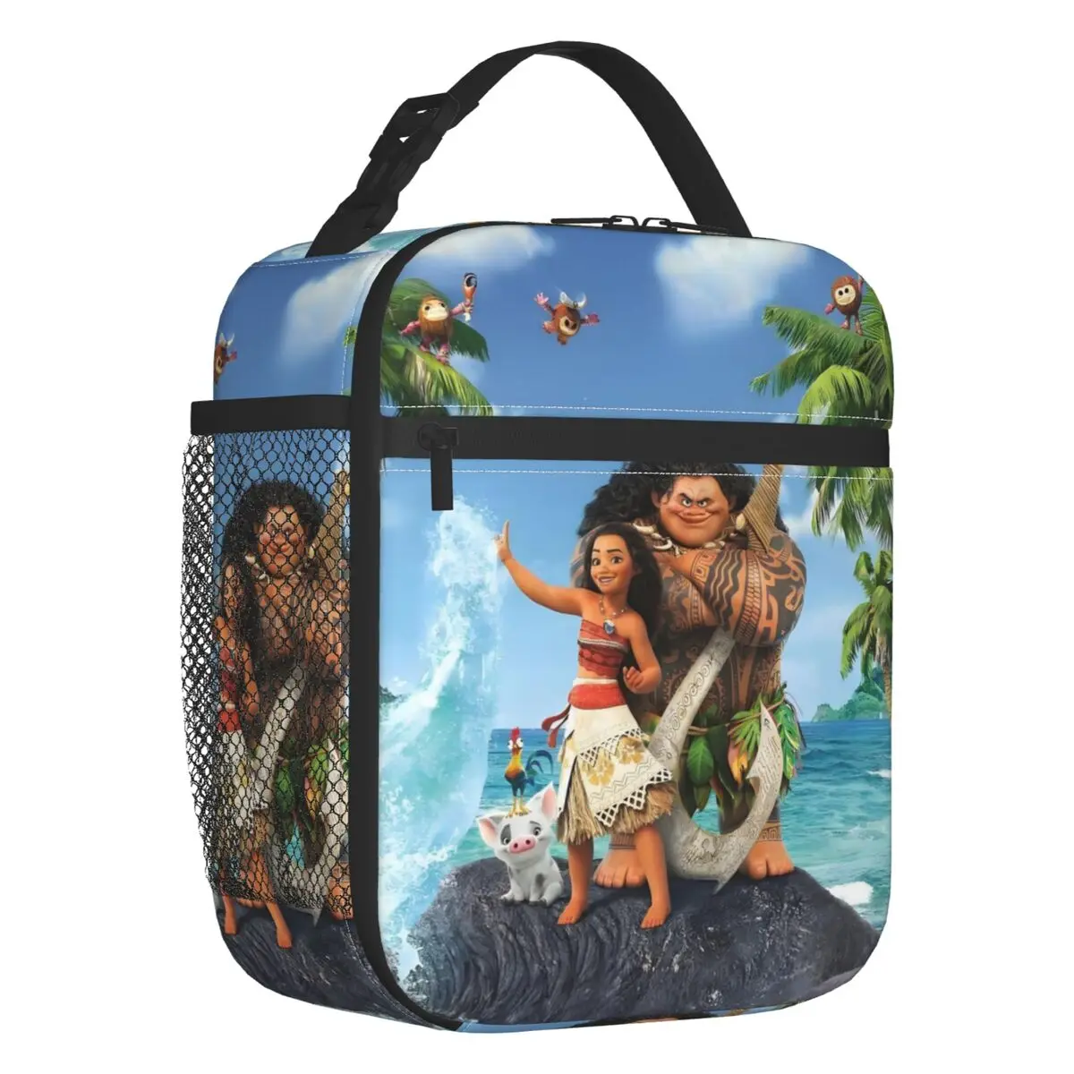 

Моана, морские изолированные сумки для обеда для женщин, многоразовый термохолодильник с принтом аниме, ланч-бокс для еды, детский школьный коврик
