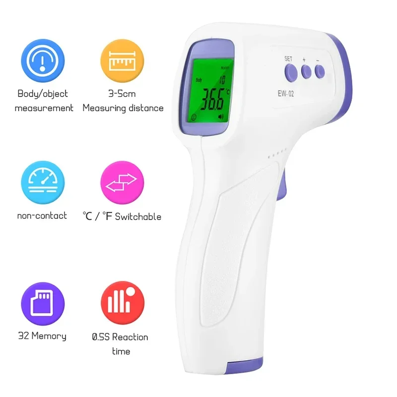 Non-Contact Adult Kid Baby Forehead Infrared Thermometer Gun Medical Digital Thermometer Laser Body Temperature Measurement Tool