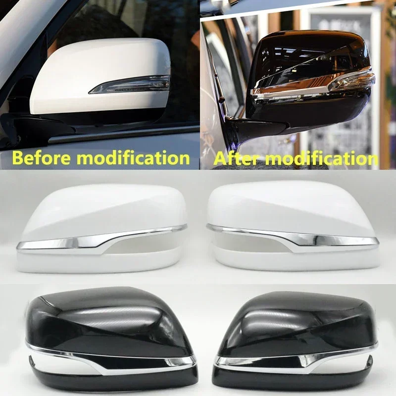 For Lexus LX570 2012-2019 GX460 2010-2019 Car Wing Door Side Cover Lid Cap Chrome Trim One Pair