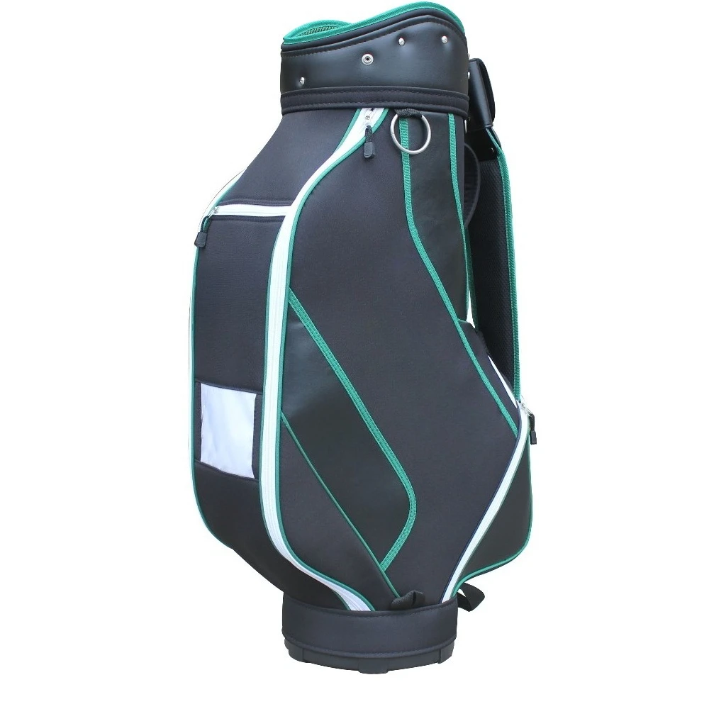 Golf cart bag pu leather golf bag with cover PU + polyester