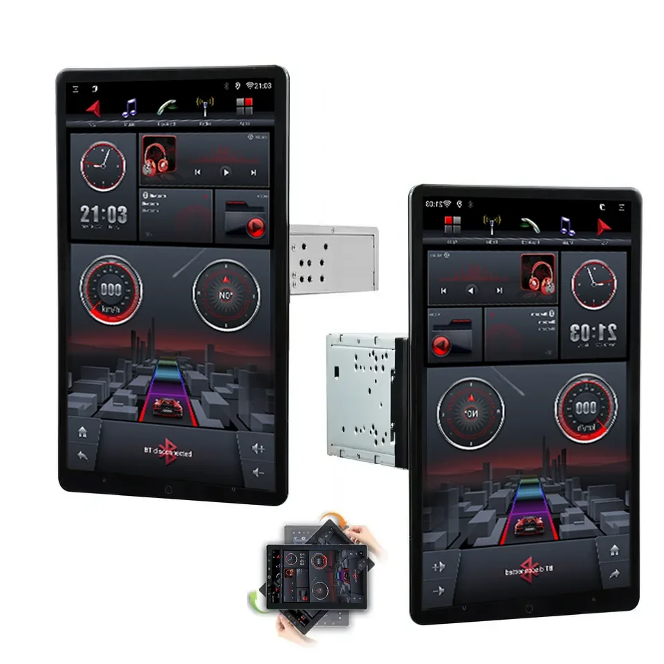 Rotation DVD Player Car Stereo Android 12 Universal Android Car Radio 13 Inch 2din Double Car Dvd Player Gps Navigation