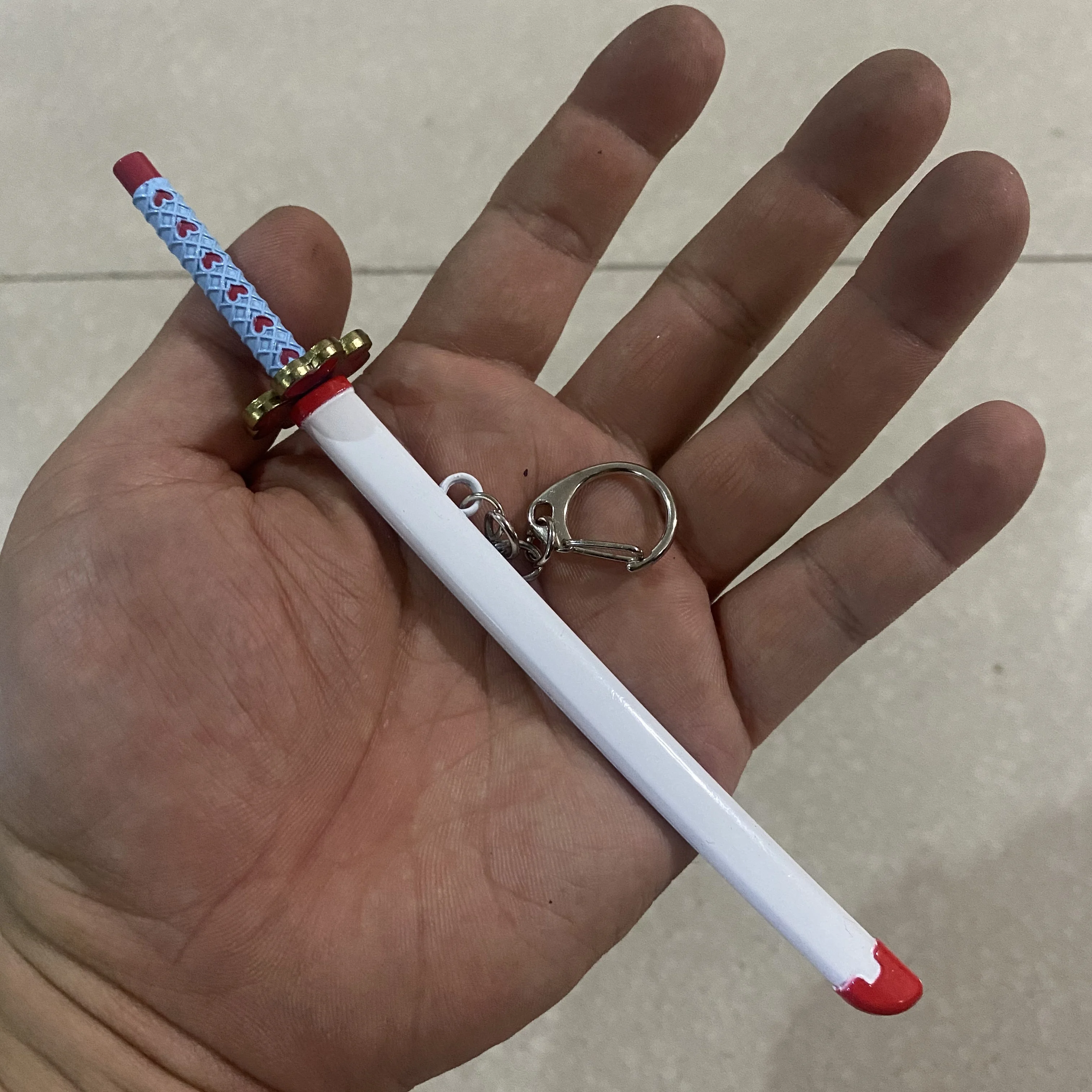 1/6 Mini Unisex Love Pillar Mitsuri 17cm/6.7in Cosplay Sword Model Key Chain Ring Gift