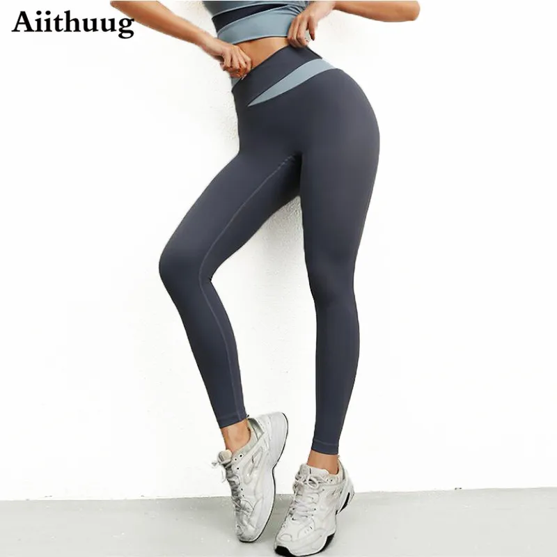 Aiithuug Fashion Joint Yoga  Legging High Waist Yoga Tights Peach Butt Leggings High Waisted  Pants for Gym Workout Fitness