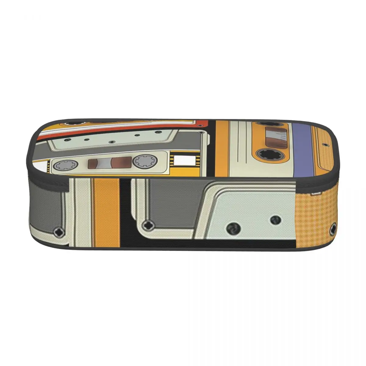 80s Generation Vintage Cassettes Pencil Cases for Students Pen Box Pencil Bag Large Capacity Pencil Pouch Pen Holder