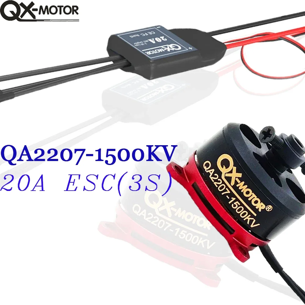 

QX-MOTOR Brushless Motor QA2207-1500KV With QX-20A 3S ESC For Remote Control Toy Parts