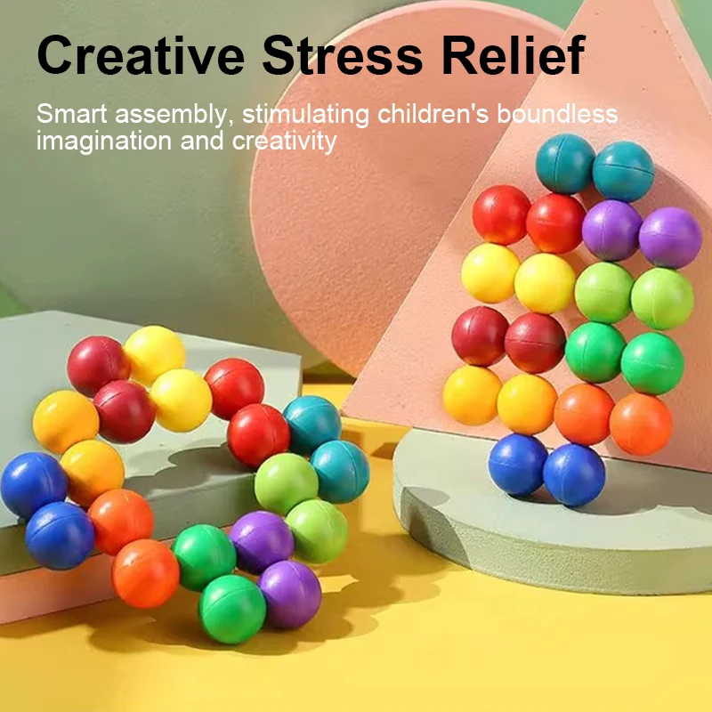 Cubo 3D Palla Puzzle Palla magica Cubo illimitato Cubo versatile Giocattolo antistress