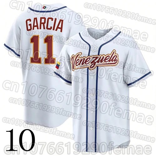 Imagen 2 del producto Maikel García # Camiseta de Béisbol 11, Estilo Venezuela 2026, para Jóvenes y Adultos, Ciclismo, Deporte, Entrenamiento al Aire Libre