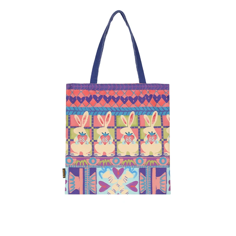 ELFSACK 2025 الخريف الوافدين الجدد لطيف الكرتون الأرنب كل انحاء طباعة حقيبة كتف لطيف حمل للمرأة