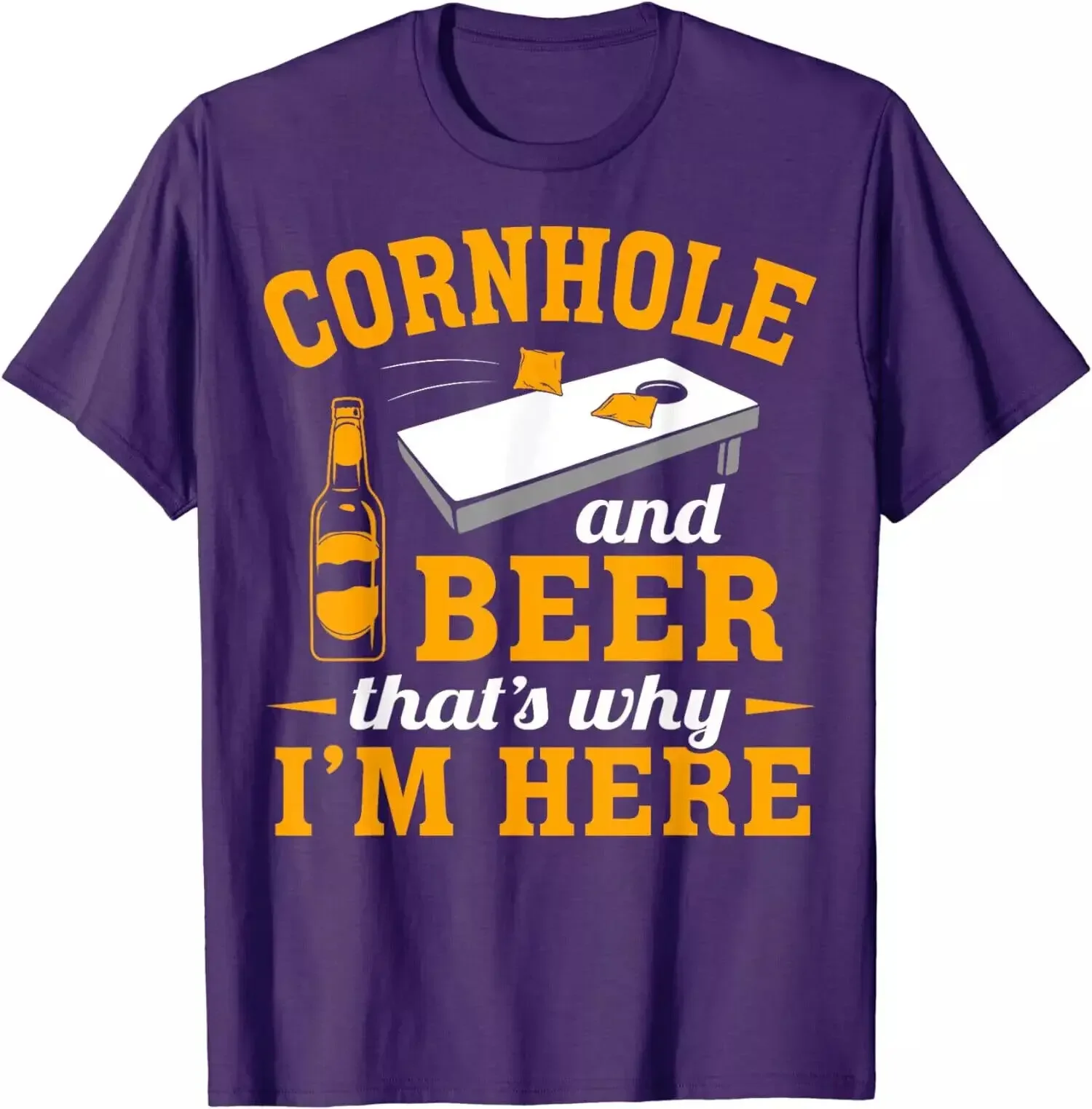 Cornhole And Beer Cornhole Player Funny Cornhole Team Unisex Gift T-Shirt S-5XL