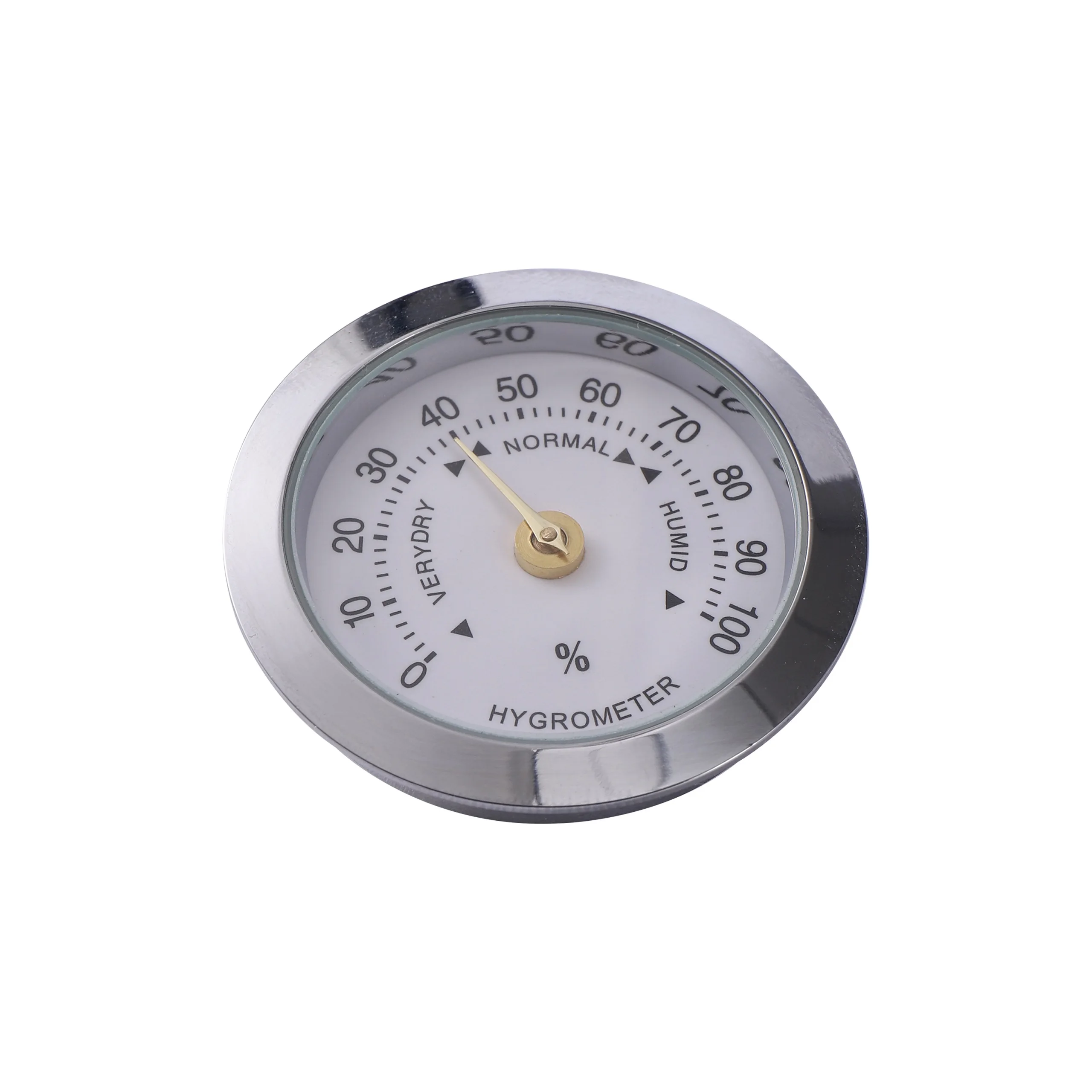 Metal Hygrometer Mechanical Movement Physical Induction Poultry Hatching Indoor Moisture-proof Monitoring Pointer Hygrometer 1Pc